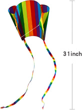 Load image into Gallery viewer, Rainbow Parafoil Kite with Long Tail
