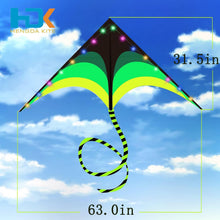 Load image into Gallery viewer, Green Black LED Delta Kite with 30 Lights