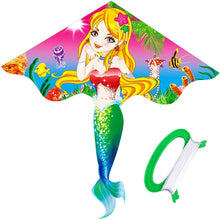Load image into Gallery viewer, Cartoon Mermaid Kites for kids
