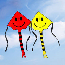 Load image into Gallery viewer, classic smiley face kite with flying line
